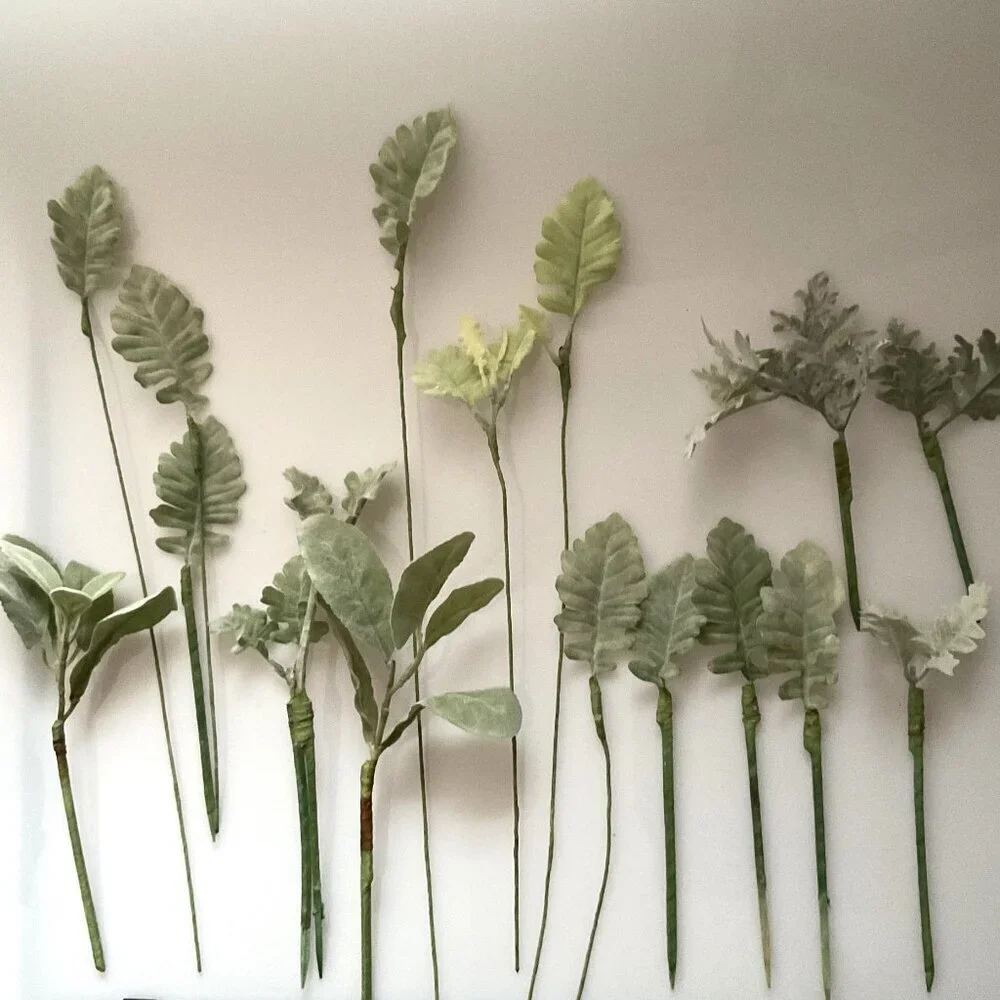 NEW DUSTY MILLER LAMBS EAR FOLIAGE ARTIFICAL PLANTS DIY CRAFTS HOLIDAY DÉCOR 16